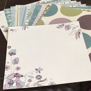 Country Floral Loose Scrapbook Paper Bundle